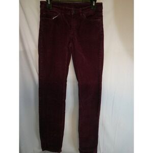 Vintage Patagonia Women Organic Cotton Corduroy Pants Burgundy Size 27 Long